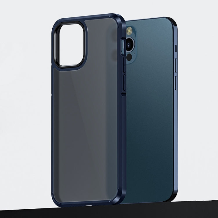 For iPhone 12 Pro Max Ice-Crystal Matte PC+TPU Four-corner Airbag Shockproof Case