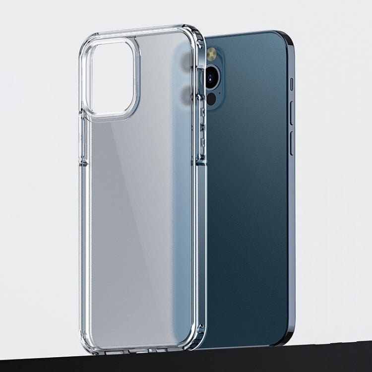 For iPhone 12 Pro Max Ice-Crystal Matte PC+TPU Four-corner Airbag Shockproof Case