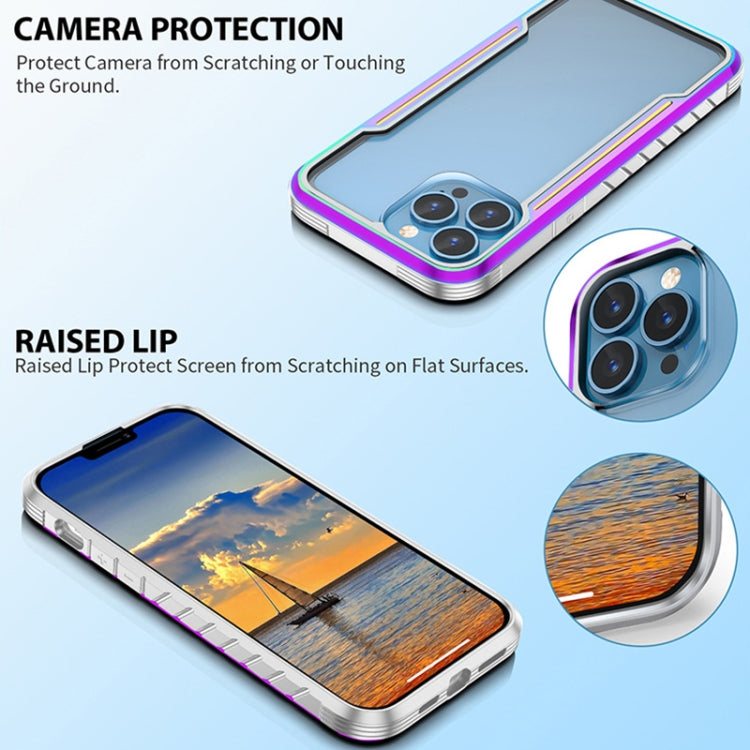 For iPhone 13 Armor Metal Clear PC + TPU Shockproof Case