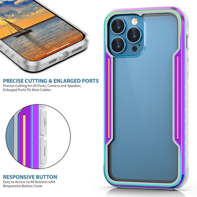 For iPhone 13 Armor Metal Clear PC + TPU Shockproof Case