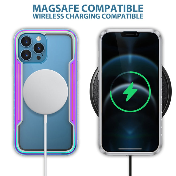 For iPhone 13 Pro Armor Metal Clear PC + TPU Shockproof Case