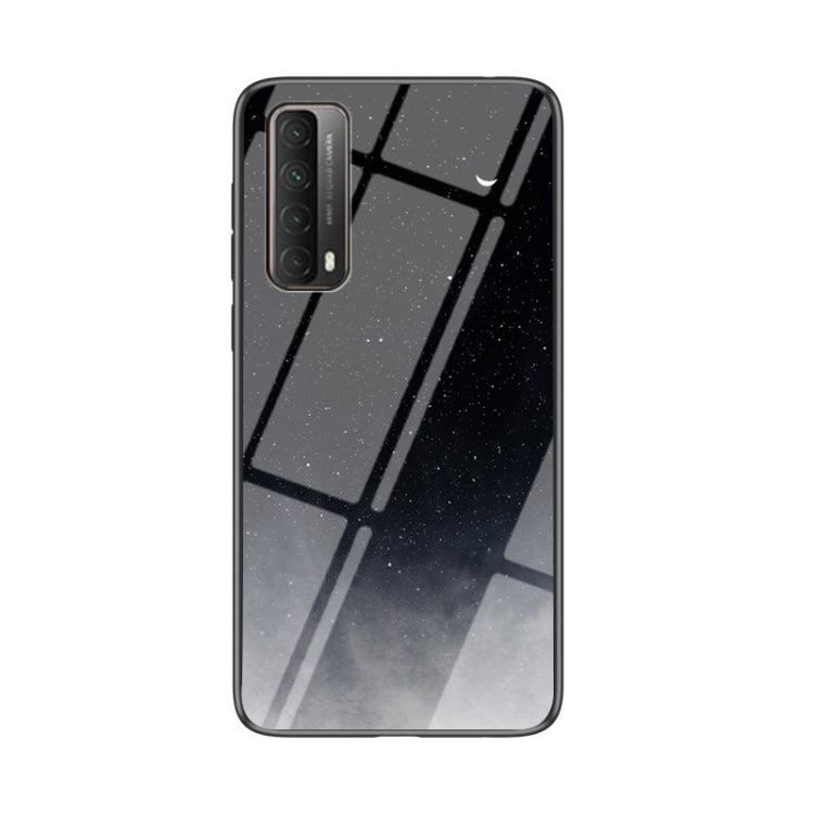 For Huawei P smart 2021 / Y7a Starry Sky Pattern Tempered Glass + TPU Shockproof Protective Case