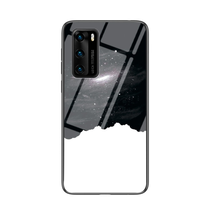 For Huawei P40 Starry Sky Pattern Tempered Glass + TPU Shockproof Protective Case