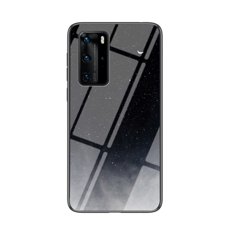 For Huawei P40 Pro Starry Sky Pattern Tempered Glass + TPU Shockproof Protective Case