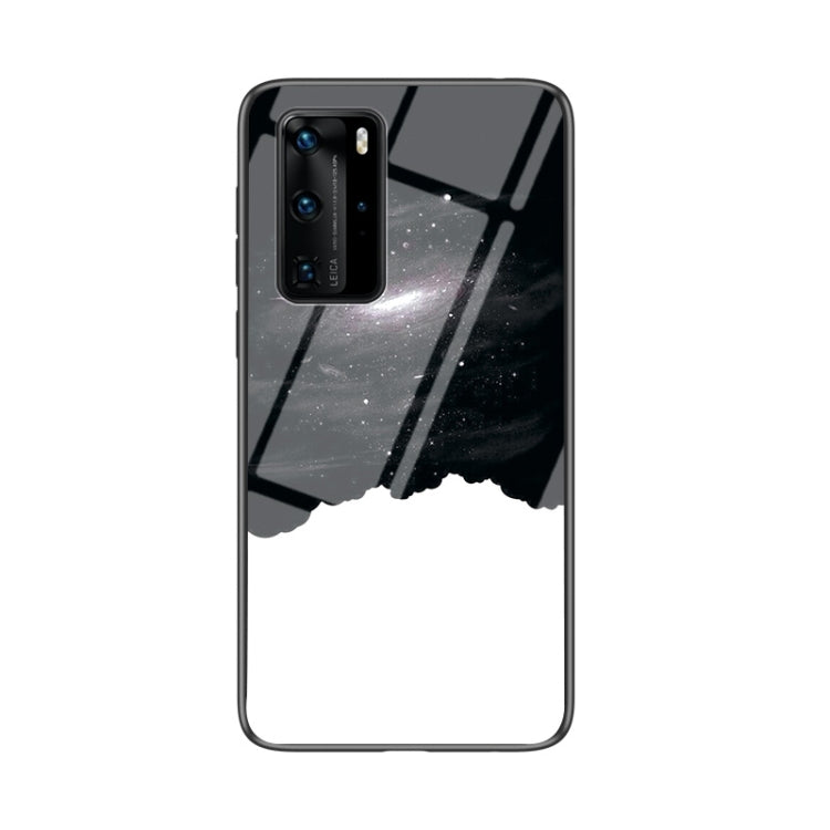 For Huawei P40 Pro Starry Sky Pattern Tempered Glass + TPU Shockproof Protective Case