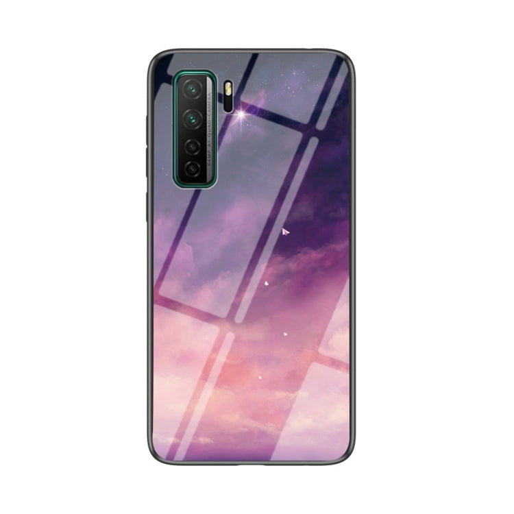 For Huawei nova 7 SE Starry Sky Pattern Tempered Glass + TPU Shockproof Protective Case