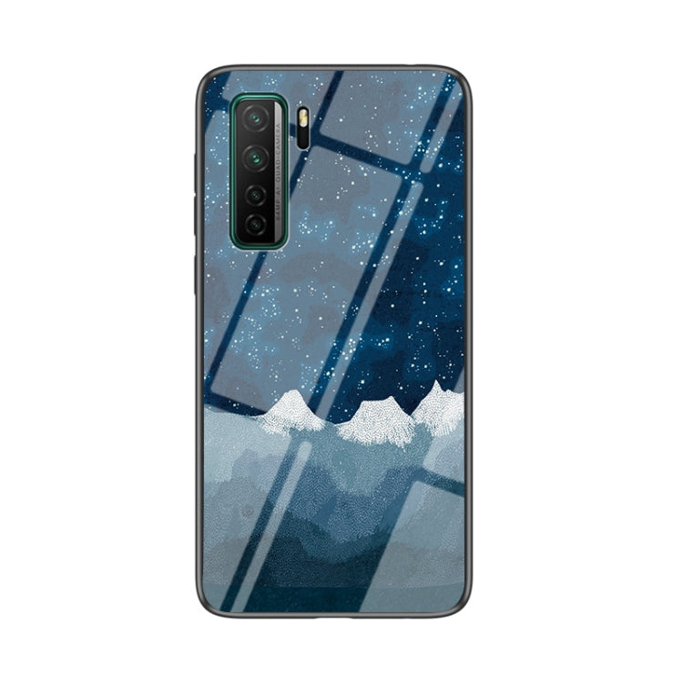 For Huawei nova 7 SE Starry Sky Pattern Tempered Glass + TPU Shockproof Protective Case