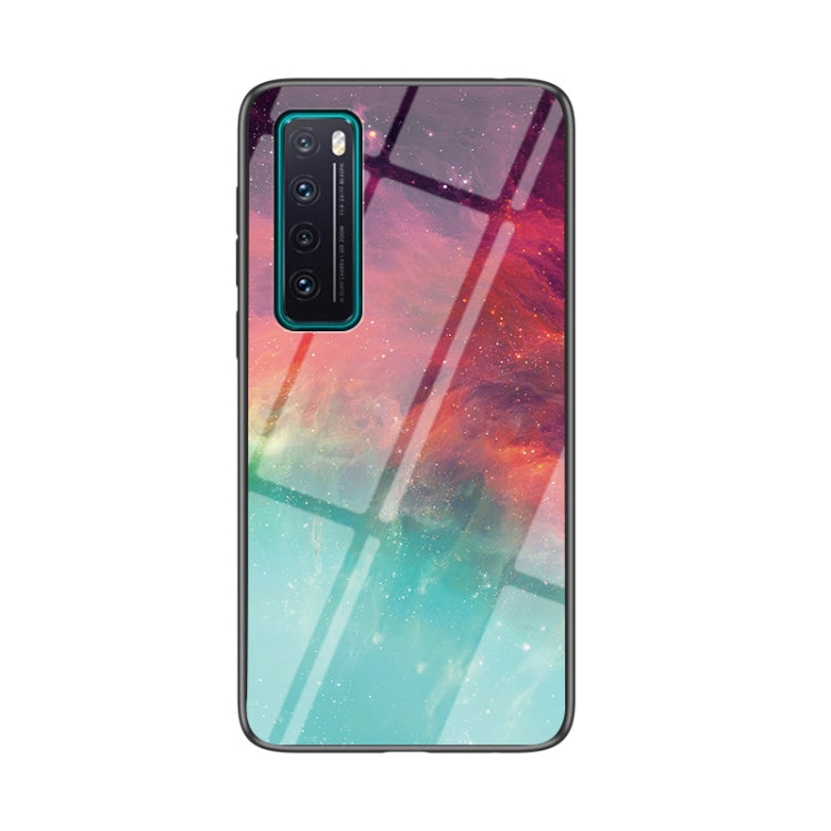 For Huawei nova 7 5G Starry Sky Pattern Tempered Glass + TPU Shockproof Protective Case