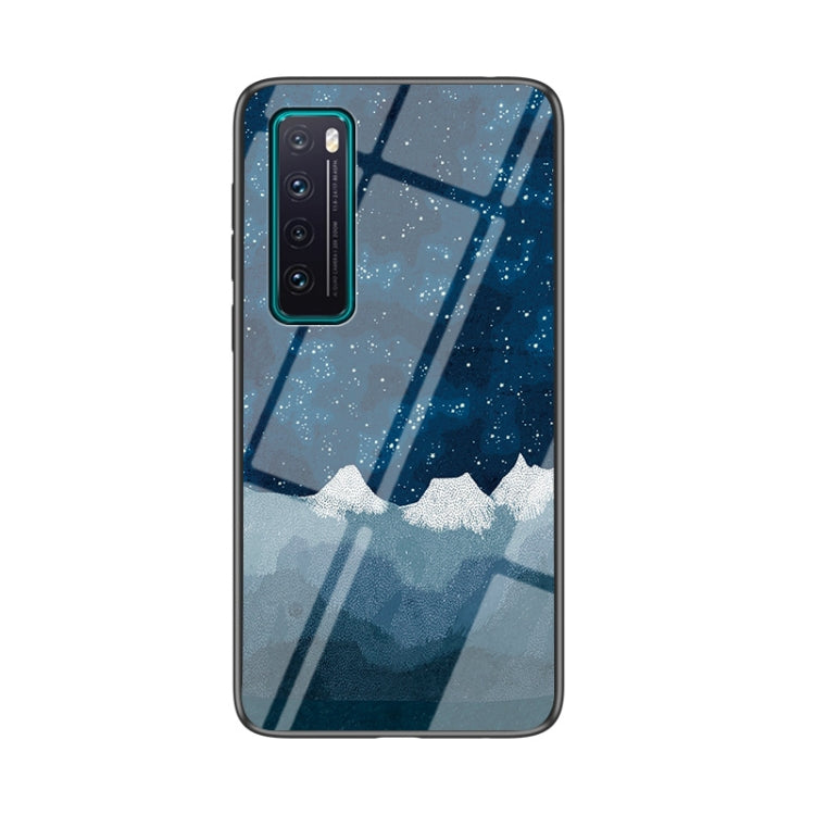 For Huawei nova 7 5G Starry Sky Pattern Tempered Glass + TPU Shockproof Protective Case