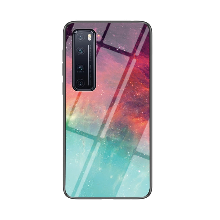 For Huawei nova 7 Pro 5G Starry Sky Pattern Tempered Glass + TPU Shockproof Protective Case