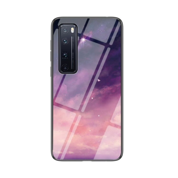 For Huawei nova 7 Pro 5G Starry Sky Pattern Tempered Glass + TPU Shockproof Protective Case