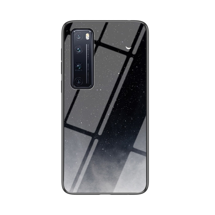 For Huawei nova 7 Pro 5G Starry Sky Pattern Tempered Glass + TPU Shockproof Protective Case