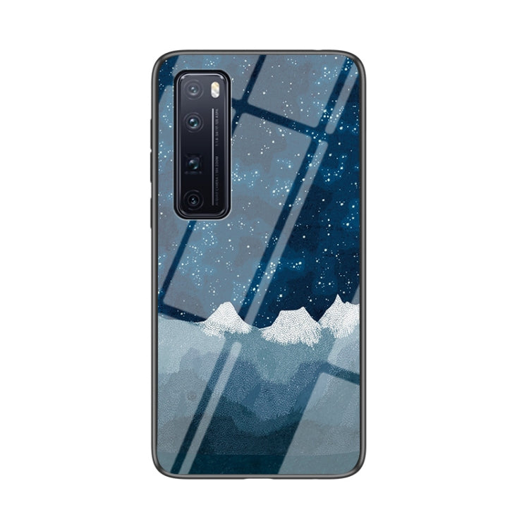 For Huawei nova 7 Pro 5G Starry Sky Pattern Tempered Glass + TPU Shockproof Protective Case