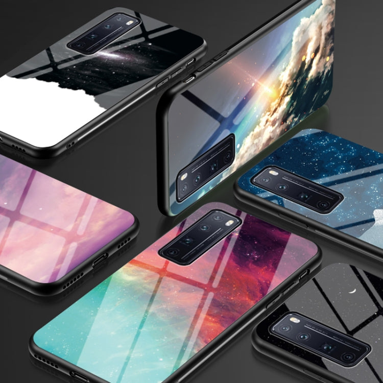 For Huawei nova 7 Pro 5G Starry Sky Pattern Tempered Glass + TPU Shockproof Protective Case