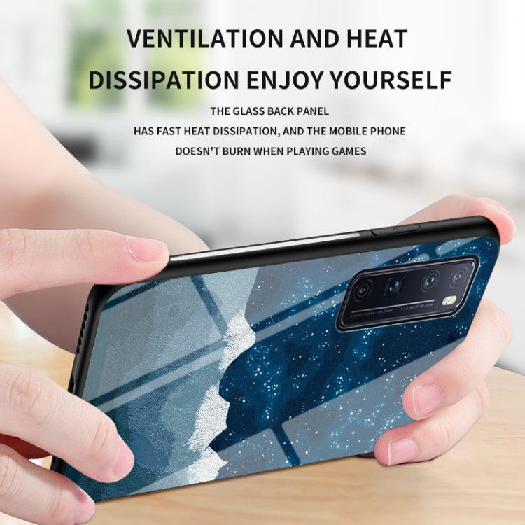 For Huawei nova 7 Pro 5G Starry Sky Pattern Tempered Glass + TPU Shockproof Protective Case