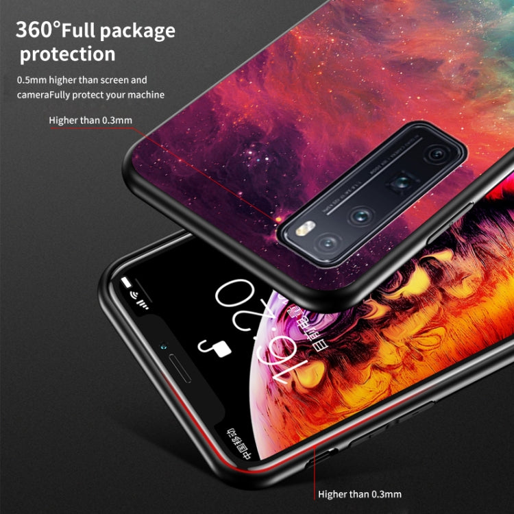 For Huawei nova 7 Pro 5G Starry Sky Pattern Tempered Glass + TPU Shockproof Protective Case
