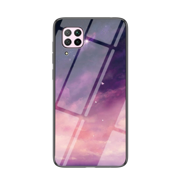 For Huawei nova 6 SE Starry Sky Pattern Tempered Glass + TPU Shockproof Protective Case