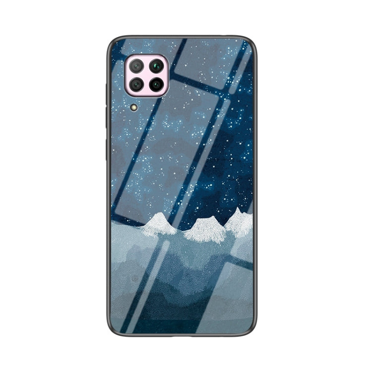 For Huawei nova 6 SE Starry Sky Pattern Tempered Glass + TPU Shockproof Protective Case