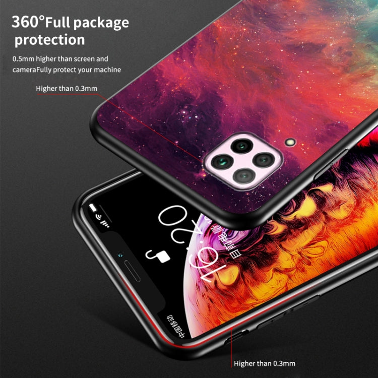 For Huawei nova 6 SE Starry Sky Pattern Tempered Glass + TPU Shockproof Protective Case