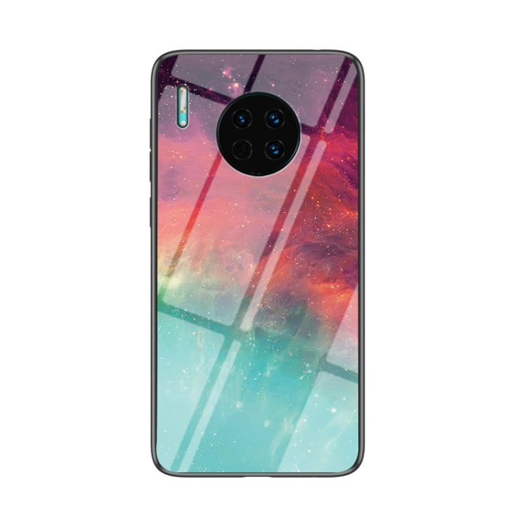 For Huawei Mate 30 Starry Sky Pattern Tempered Glass + TPU Shockproof Protective Case