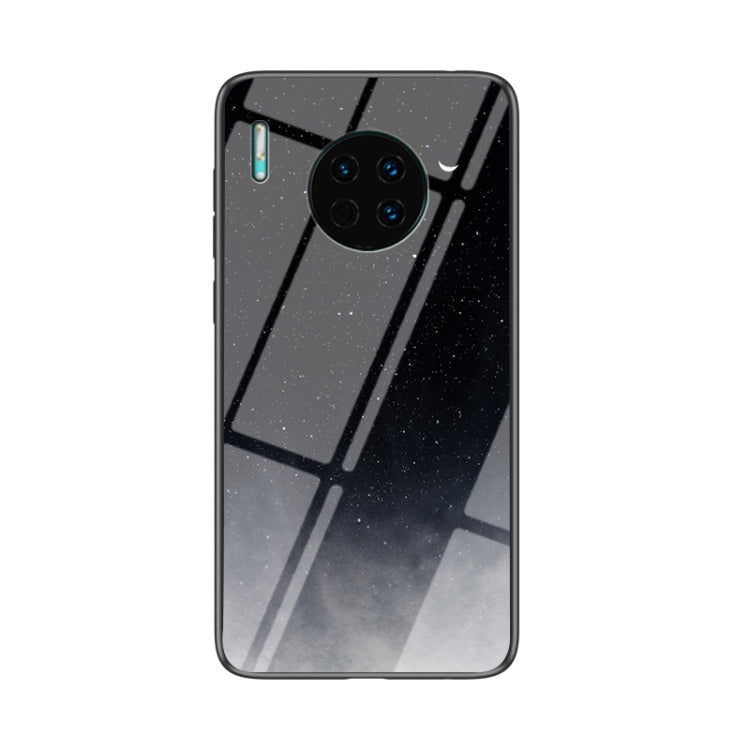 For Huawei Mate 30 Starry Sky Pattern Tempered Glass + TPU Shockproof Protective Case