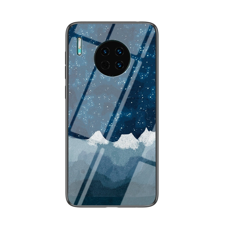 For Huawei Mate 30 Starry Sky Pattern Tempered Glass + TPU Shockproof Protective Case