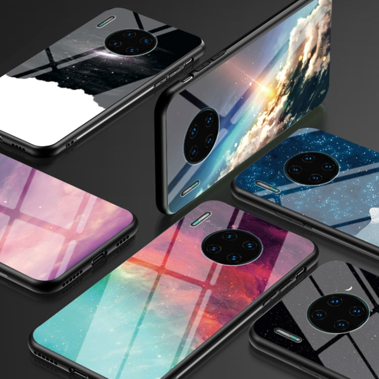 For Huawei Mate 30 Pro Starry Sky Pattern Tempered Glass + TPU Shockproof Protective Case