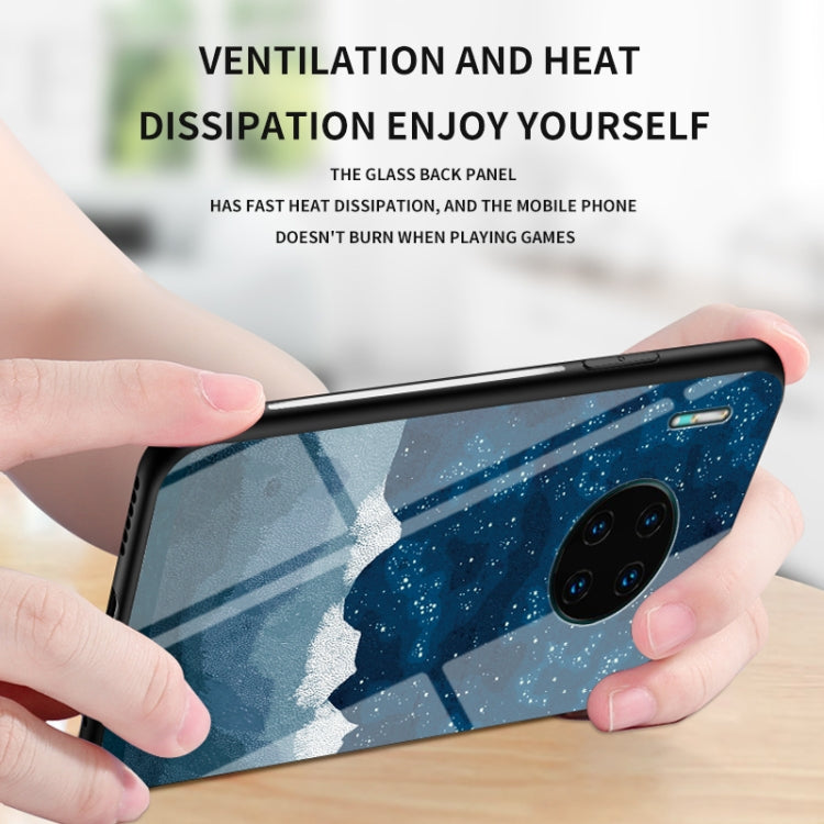 For Huawei Mate 30 Pro Starry Sky Pattern Tempered Glass + TPU Shockproof Protective Case