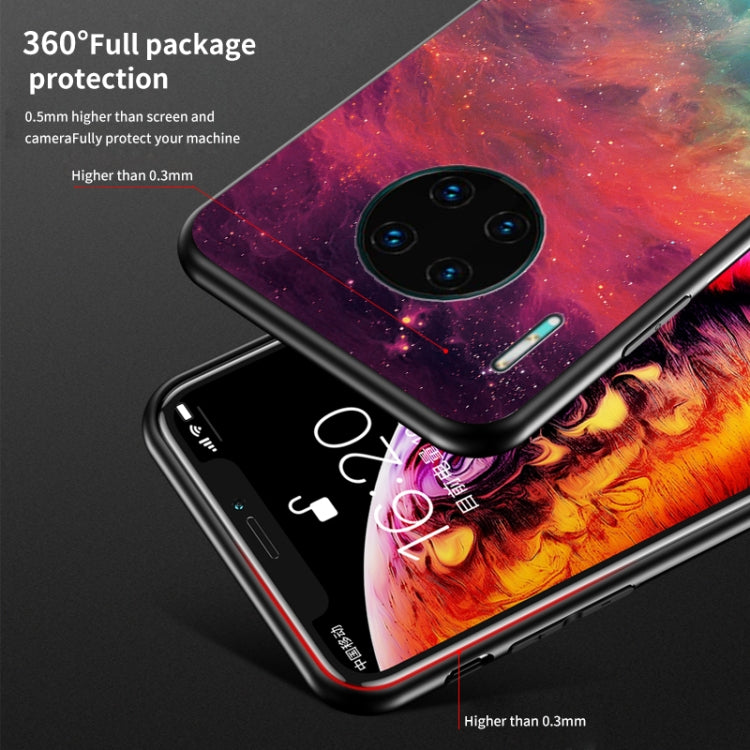 For Huawei Mate 30 Pro Starry Sky Pattern Tempered Glass + TPU Shockproof Protective Case