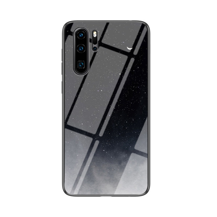 For Huawei P30 Pro Starry Sky Pattern Tempered Glass + TPU Shockproof Protective Case