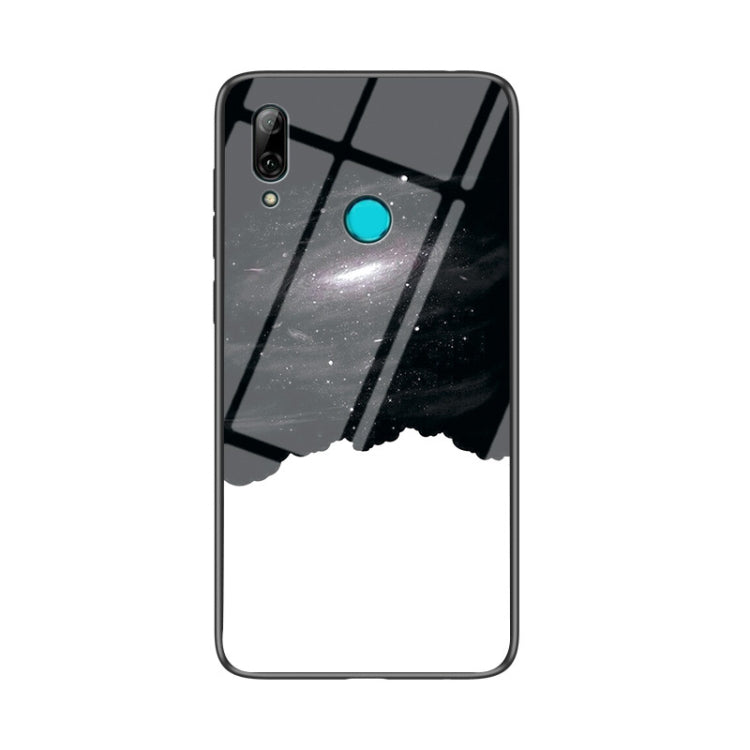 For Huawei P smart 2019 Starry Sky Pattern Tempered Glass + TPU Shockproof Protective Case