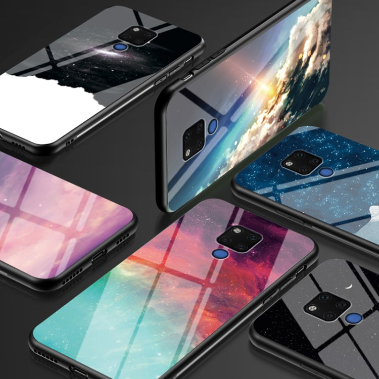 For Huawei Mate 20 X (5G) Starry Sky Pattern Tempered Glass + TPU Shockproof Protective Case