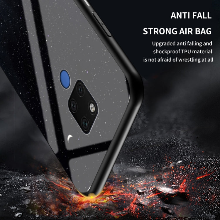 For Huawei Mate 20 X (5G) Starry Sky Pattern Tempered Glass + TPU Shockproof Protective Case