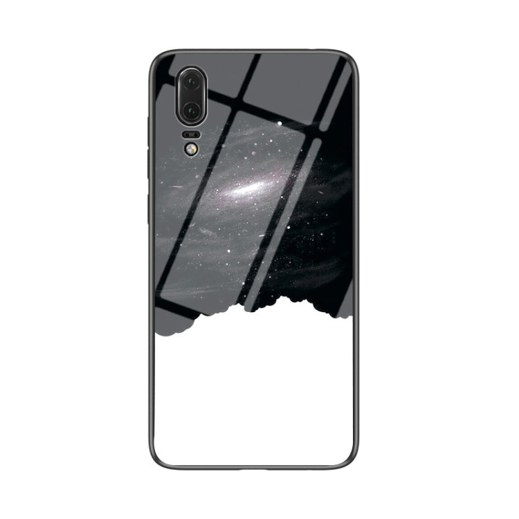 For Huawei P20 Starry Sky Pattern Tempered Glass + TPU Shockproof Protective Case