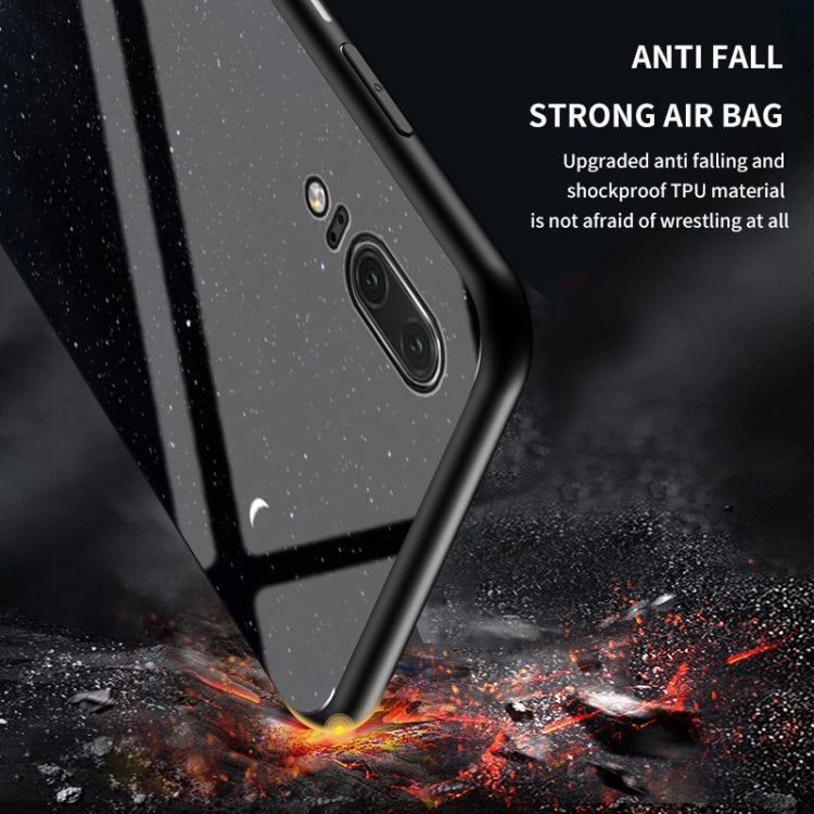 For Huawei P20 Starry Sky Pattern Tempered Glass + TPU Shockproof Protective Case