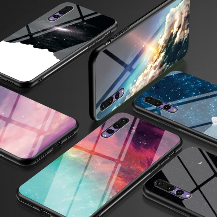 For Huawei P20 Pro Starry Sky Pattern Tempered Glass + TPU Shockproof Protective Case