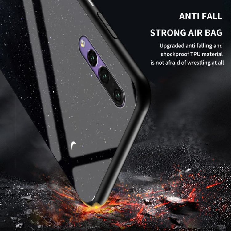 For Huawei P20 Pro Starry Sky Pattern Tempered Glass + TPU Shockproof Protective Case