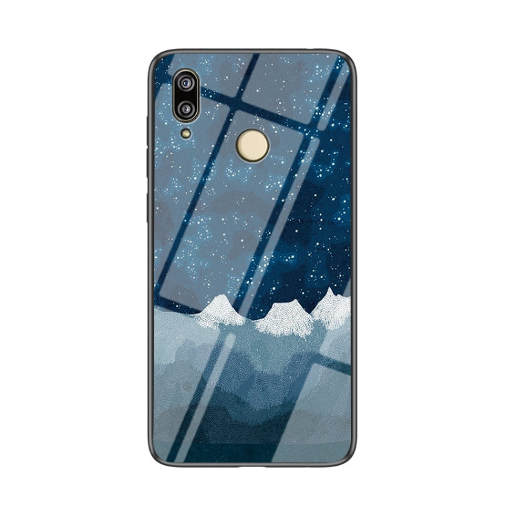 For Huawei P20 lite Starry Sky Pattern Tempered Glass + TPU Shockproof Protective Case