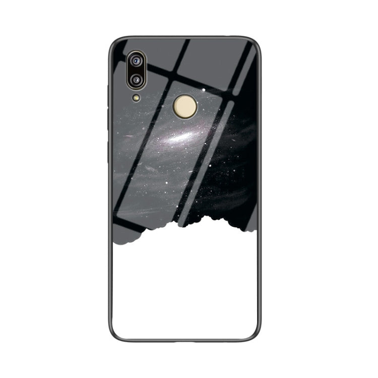 For Huawei P20 lite Starry Sky Pattern Tempered Glass + TPU Shockproof Protective Case