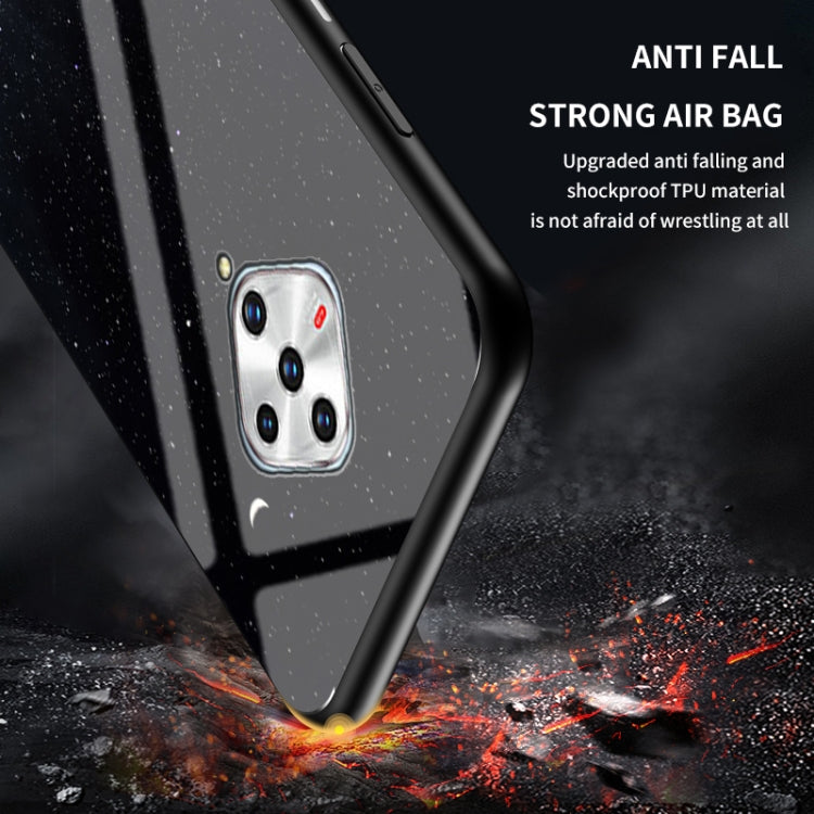 For vivo X50e Starry Sky Painted Tempered Glass TPU Shockproof Protective Case