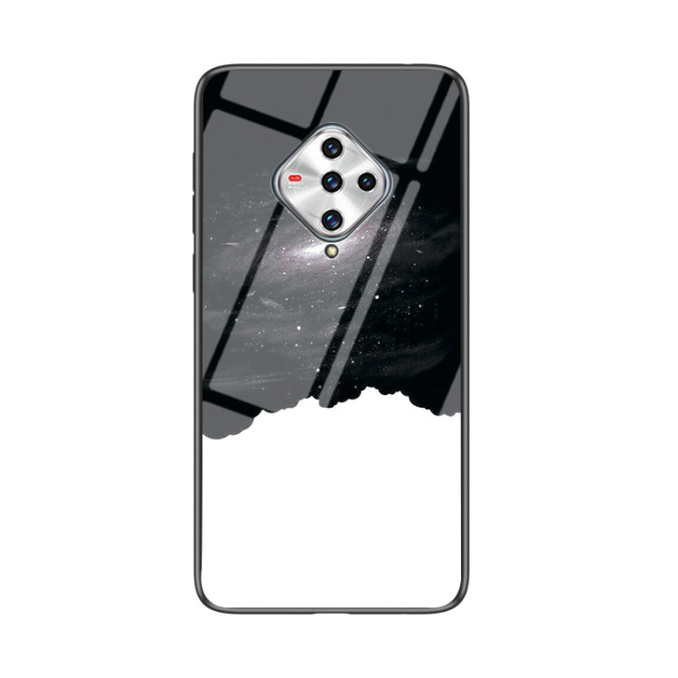 For vivo X50e Starry Sky Painted Tempered Glass TPU Shockproof Protective Case