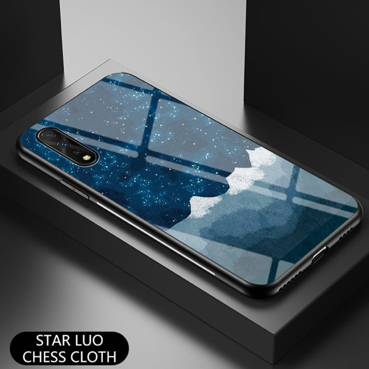 For vivo iQOO Neo Starry Sky Painted Tempered Glass TPU Shockproof Protective Case