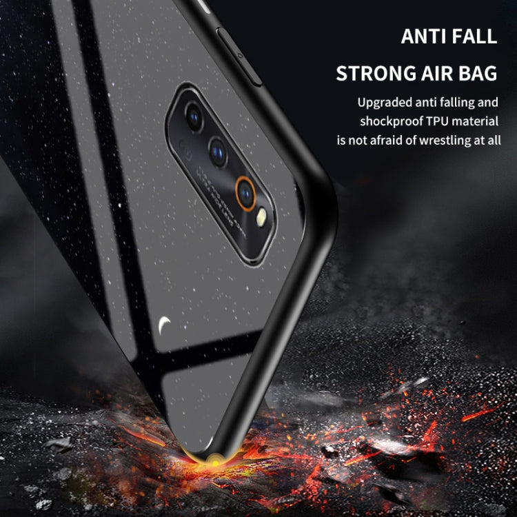 For vivo iQOO Neo3 5G Starry Sky Painted Tempered Glass TPU Shockproof Protective Case