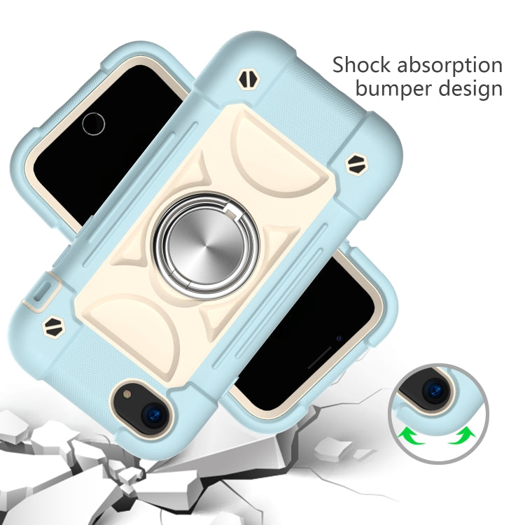 Shockproof Silicone + PC Protective Case with Dual-Ring Holder For iPhone 6 Plus/6s Plus/7 Plus/8 Plus