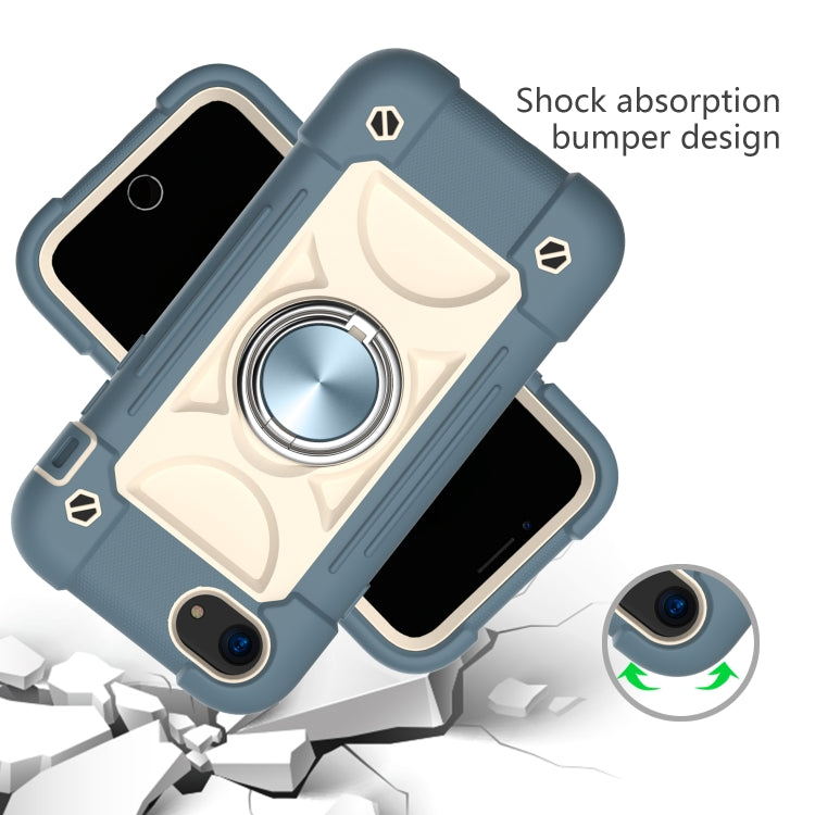 Shockproof Silicone + PC Protective Case with Dual-Ring Holder For iPhone 6 Plus/6s Plus/7 Plus/8 Plus
