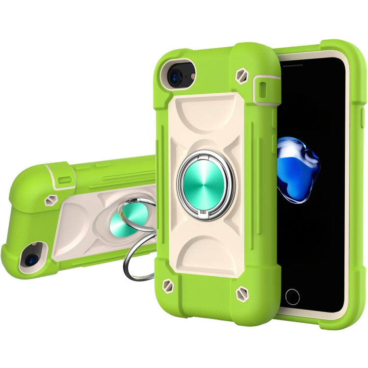 Shockproof Silicone + PC Protective Case with Dual-Ring Holder For iPhone 6 Plus/6s Plus/7 Plus/8 Plus
