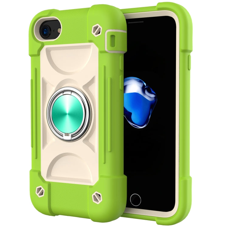 Shockproof Silicone + PC Protective Case with Dual-Ring Holder For iPhone 6 Plus/6s Plus/7 Plus/8 Plus
