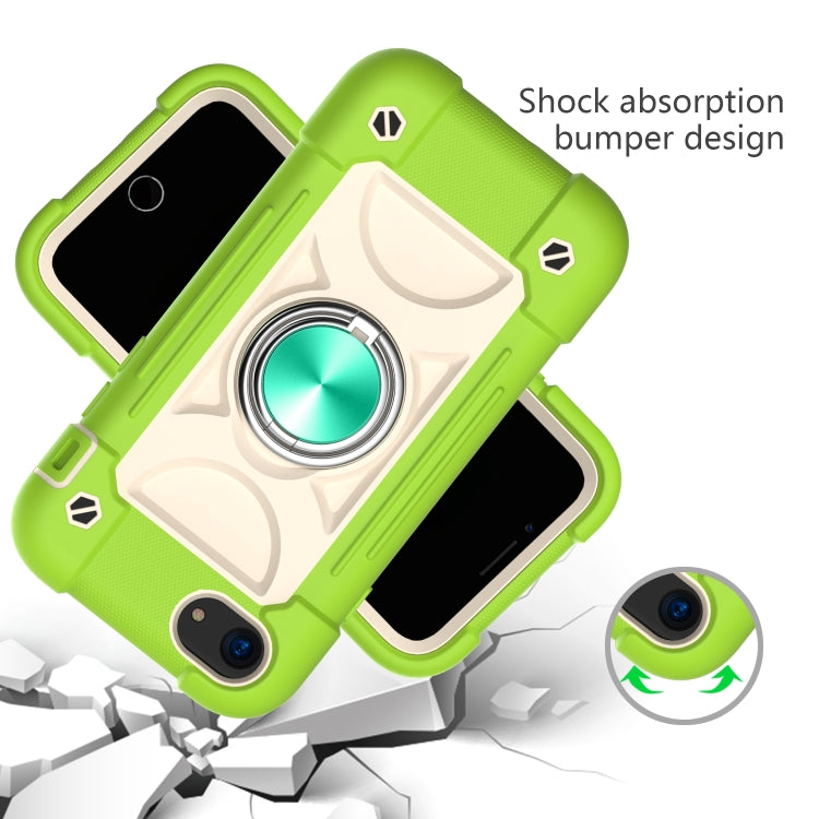 Shockproof Silicone + PC Protective Case with Dual-Ring Holder For iPhone 6 Plus/6s Plus/7 Plus/8 Plus