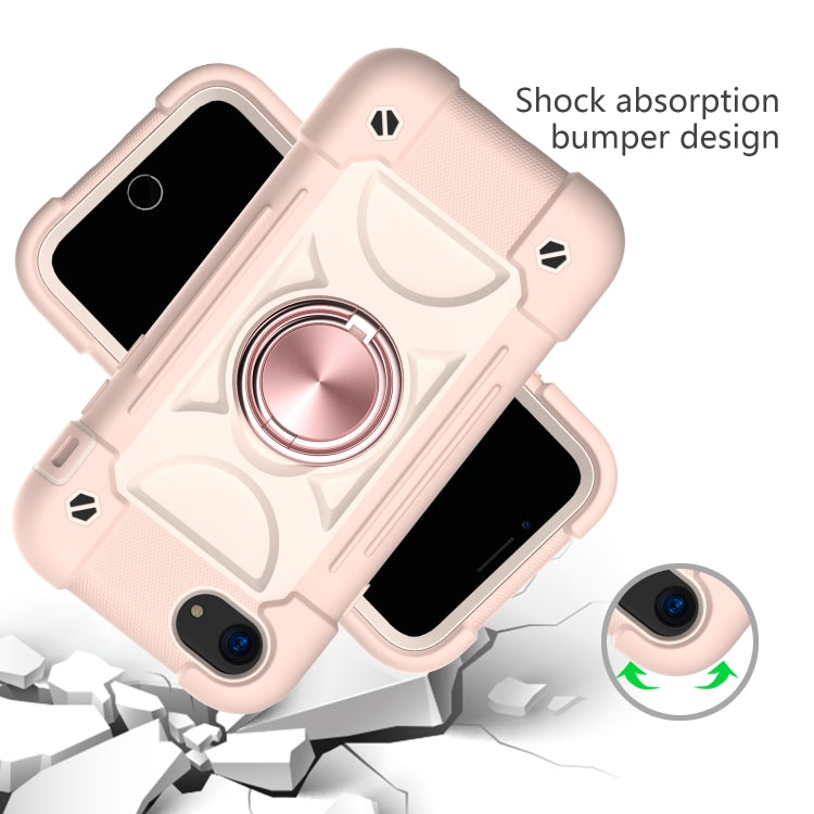 Shockproof Silicone + PC Protective Case with Dual-Ring Holder For iPhone 6 Plus/6s Plus/7 Plus/8 Plus