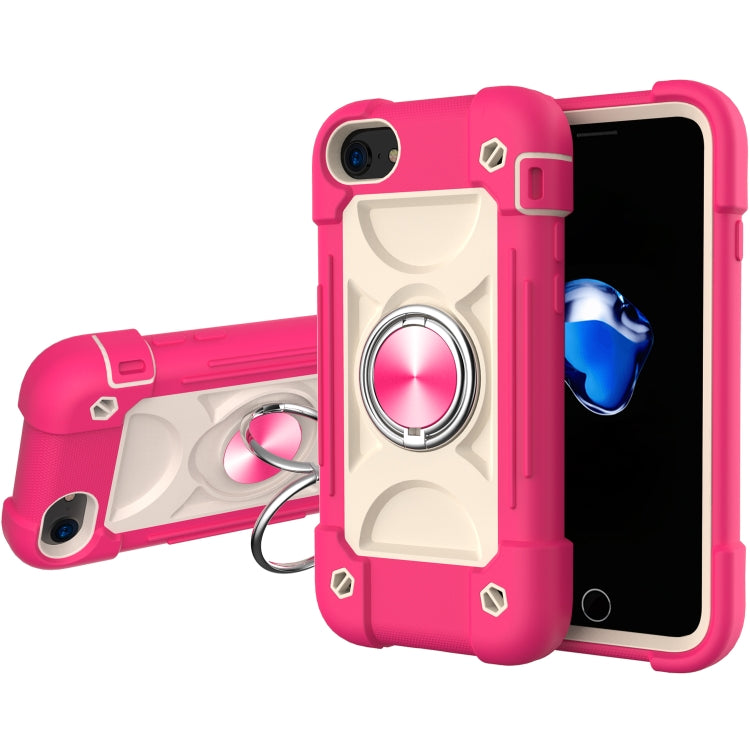 Shockproof Silicone + PC Protective Case with Dual-Ring Holder For iPhone 6 Plus/6s Plus/7 Plus/8 Plus